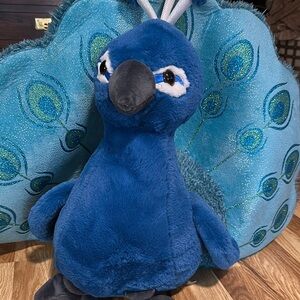 XL Blue Plush Peacock Toy my